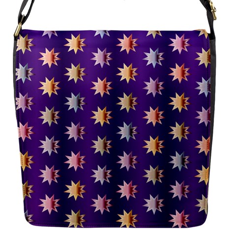 Flare Polka Dots Flap Closure Messenger Bag (Small) from ArtsNow.com Front