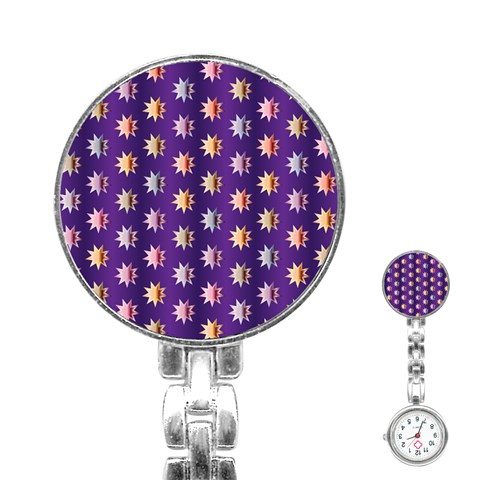 Flare Polka Dots Stainless Steel Nurses Watch from ArtsNow.com Front