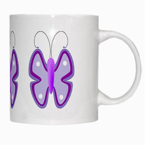 Cute Awareness Butterfly White Coffee Mug from ArtsNow.com Right