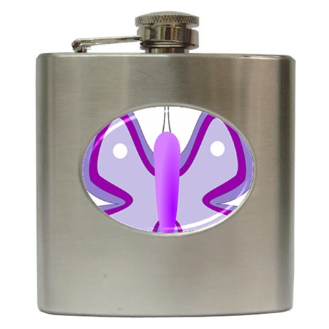 Cute Awareness Butterfly Hip Flask from ArtsNow.com Front