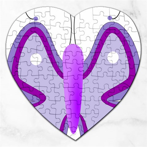 Cute Awareness Butterfly Jigsaw Puzzle (Heart) from ArtsNow.com Front