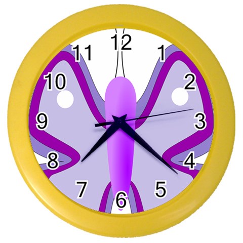 Cute Awareness Butterfly Wall Clock (Color) from ArtsNow.com Front