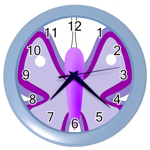 Cute Awareness Butterfly Wall Clock (Color) from ArtsNow.com Front