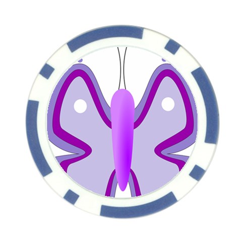 Cute Awareness Butterfly Poker Chip from ArtsNow.com Front