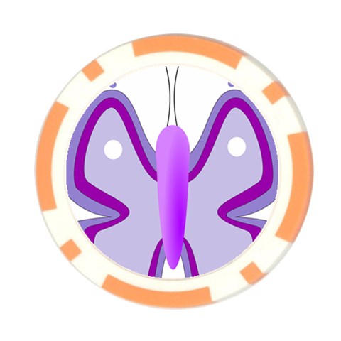 Cute Awareness Butterfly Poker Chip from ArtsNow.com Front