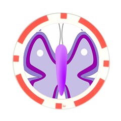 Cute Awareness Butterfly Poker Chip from ArtsNow.com Front