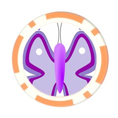 Cute Awareness Butterfly Poker Chip from ArtsNow.com Front