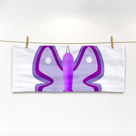 Cute Awareness Butterfly Hand Towel from ArtsNow.com Front