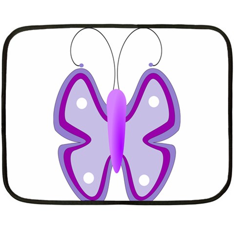 Cute Awareness Butterfly Mini Fleece Blanket (Two Sided) from ArtsNow.com 35 x27  Blanket Back