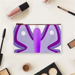 Cute Awareness Butterfly Cosmetic Bag (Small) from ArtsNow.com Front