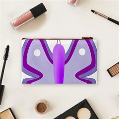 Cute Awareness Butterfly Cosmetic Bag (Small) from ArtsNow.com Back