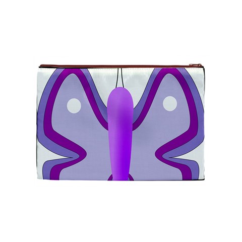 Cute Awareness Butterfly Cosmetic Bag (Medium) from ArtsNow.com Front