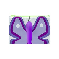 Cute Awareness Butterfly Cosmetic Bag (Medium) from ArtsNow.com Front