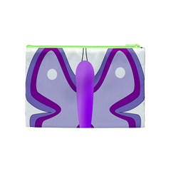 Cute Awareness Butterfly Cosmetic Bag (Medium) from ArtsNow.com Back