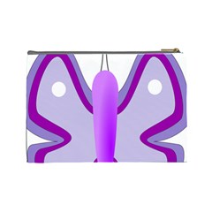 Cute Awareness Butterfly Cosmetic Bag (Large) from ArtsNow.com Back