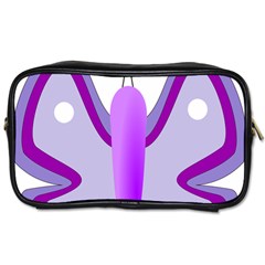 Cute Awareness Butterfly Travel Toiletry Bag (Two Sides) from ArtsNow.com Front