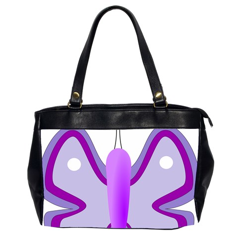 Cute Awareness Butterfly Oversize Office Handbag (Two Sides) from ArtsNow.com Front