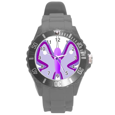 Cute Awareness Butterfly Plastic Sport Watch (Large) from ArtsNow.com Front