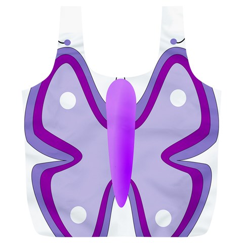 Cute Awareness Butterfly Reusable Bag (XL) from ArtsNow.com Front