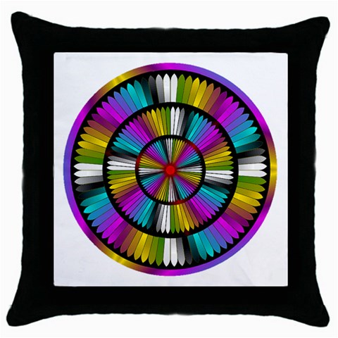 Abundance Throw Pillow Case (Black) from ArtsNow.com Front