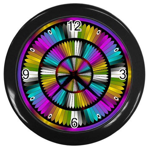 Abundance Wall Clock (Black with 4 black numbers) from ArtsNow.com Front