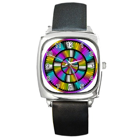 Abundance Square Metal Watch from ArtsNow.com Front