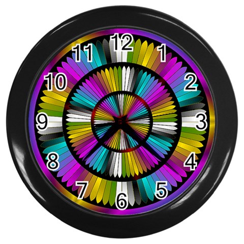 Abundance Wall Clock (Black with 12 black numbers) from ArtsNow.com Front