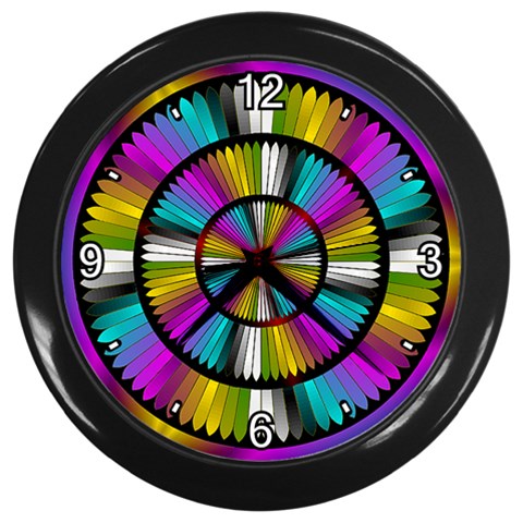 Abundance Wall Clock (Black with 4 white numbers) from ArtsNow.com Front