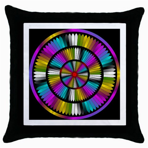 Abundance Throw Pillow Case (Black) from ArtsNow.com Front