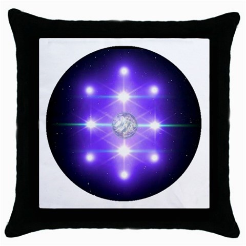 Ascension Throw Pillow Case (Black) from ArtsNow.com Front