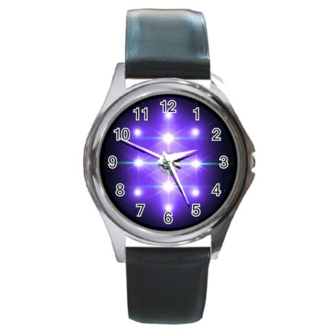 Ascension Round Metal Watch from ArtsNow.com Front