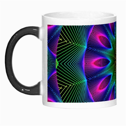 Star Of Leaves, Abstract Magenta Green Forest Morph Mug from ArtsNow.com Left