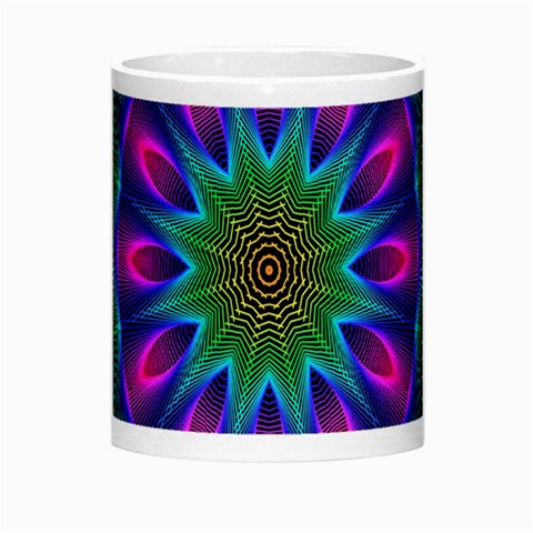 Star Of Leaves, Abstract Magenta Green Forest Morph Mug from ArtsNow.com Center