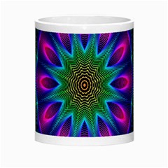 Star Of Leaves, Abstract Magenta Green Forest Morph Mug from ArtsNow.com Center