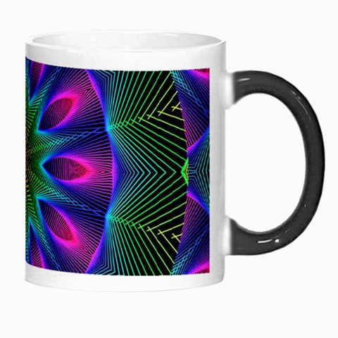 Star Of Leaves, Abstract Magenta Green Forest Morph Mug from ArtsNow.com Right