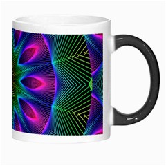 Star Of Leaves, Abstract Magenta Green Forest Morph Mug from ArtsNow.com Right