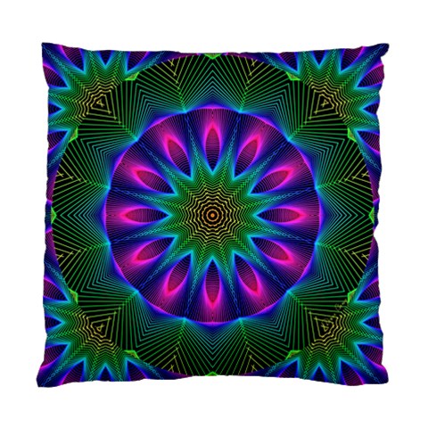 Star Of Leaves, Abstract Magenta Green Forest Cushion Case (Two Sided)  from ArtsNow.com Front