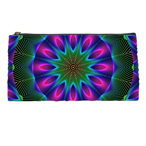 Star Of Leaves, Abstract Magenta Green Forest Pencil Case from ArtsNow.com Front