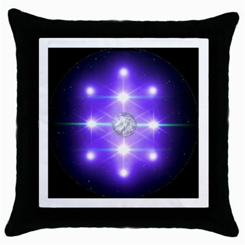 Ascension Throw Pillow Case (Black) from ArtsNow.com Front