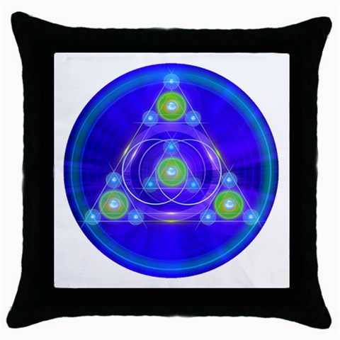 Balance Throw Pillow Case (Black) from ArtsNow.com Front