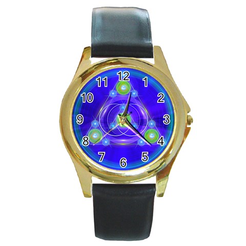 Balance Round Gold Metal Watch from ArtsNow.com Front