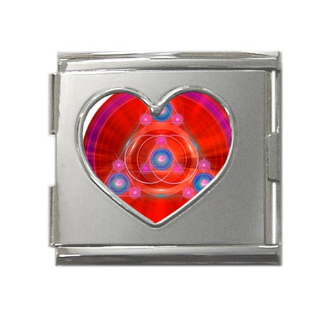 Balance Mega Link Heart Italian Charm (18mm) from ArtsNow.com Front