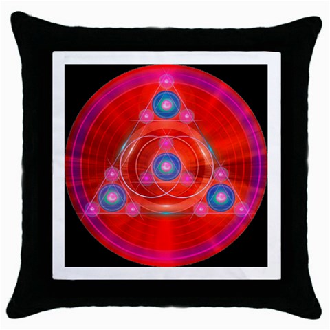 Balance Throw Pillow Case (Black) from ArtsNow.com Front