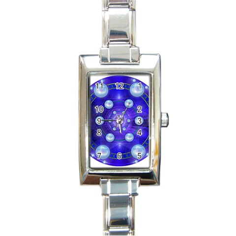 Blueprint Rectangular Italian Charm Watch from ArtsNow.com Front