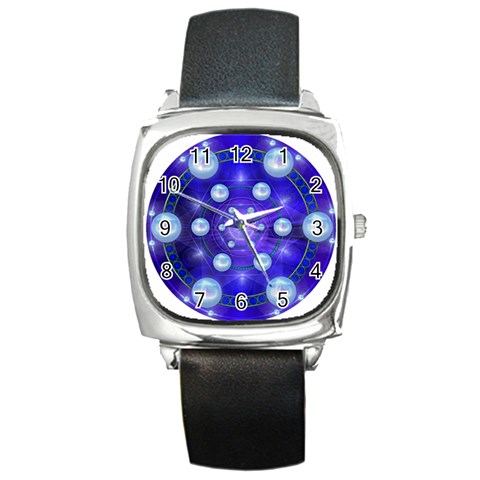 Blueprint Square Metal Watch from ArtsNow.com Front