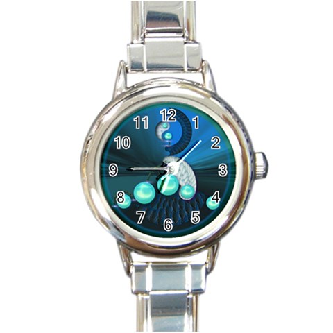 Communication Round Italian Charm Watch from ArtsNow.com Front