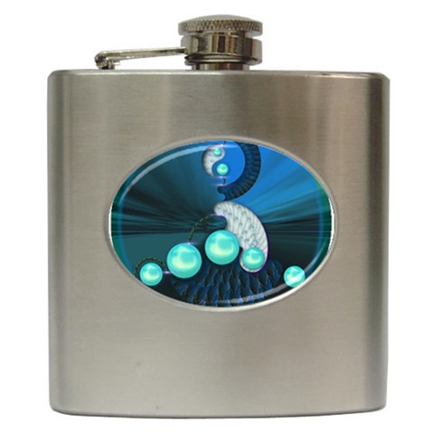 Communication Hip Flask (6 oz) from ArtsNow.com Front