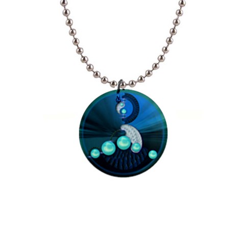 Communication 1  Button Necklace from ArtsNow.com Front