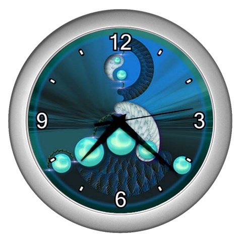 Communication Wall Clock (Silver) from ArtsNow.com Front