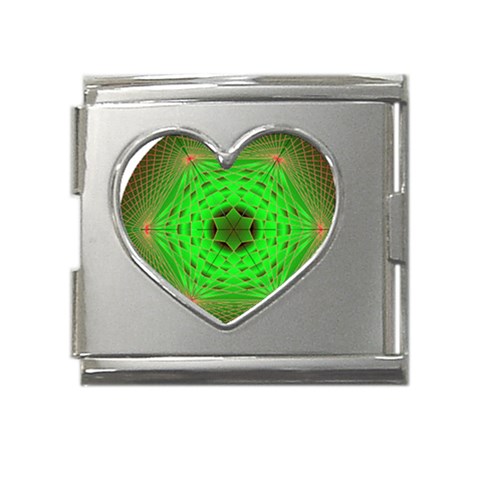 Connection Mega Link Heart Italian Charm (18mm) from ArtsNow.com Front